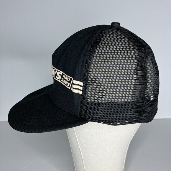 Vintage Schuck's Auto Supply Black Snapback Tracker Hat Cap - Picture 4 of 6